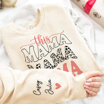 This Mama Wears Her Heart On Her Sleeve - Personalized Sweatshirt