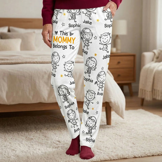 This Mommy Belongs To Doodle - Personalized Sweatpants, Lounge Pants With Pockets