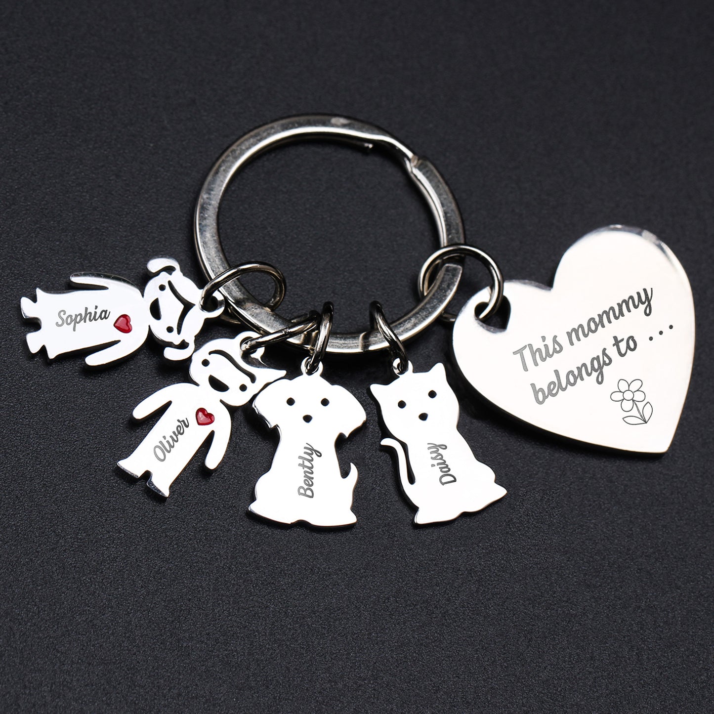 This Mommy Belongs To - Personalized Keychain