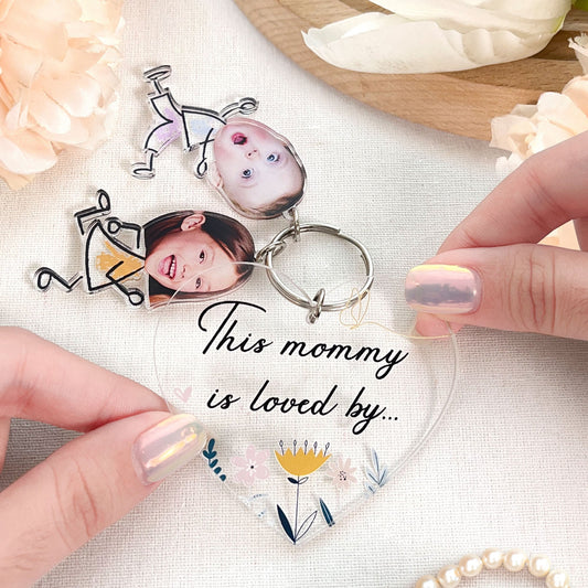 This Mommy Is Loved By - Personalized Acrylic Photo Keychain