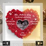 This Mother's Day I Am All Snug In Your Tummy - Personalized Photo Flower Shadow Box With LED Light
