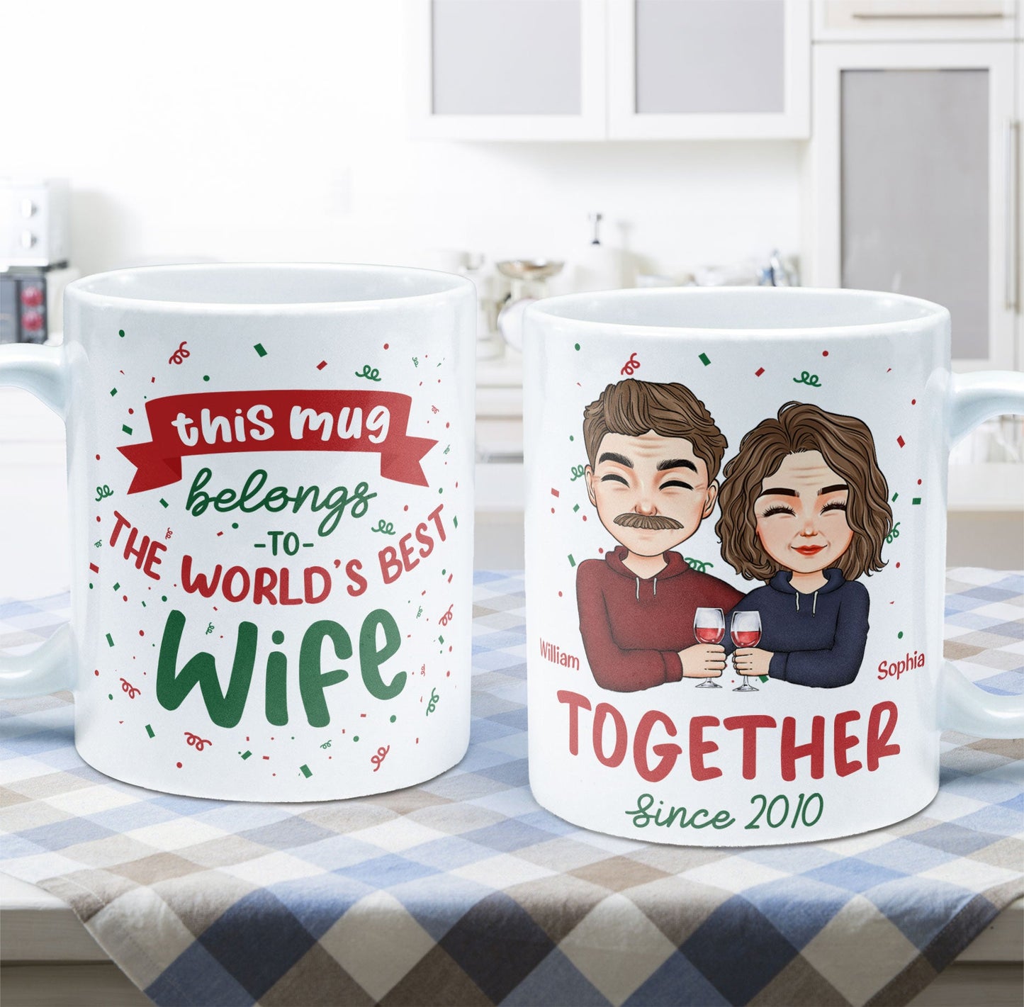 This Mug Belongs To The World's Best Wife - Personalized Mug