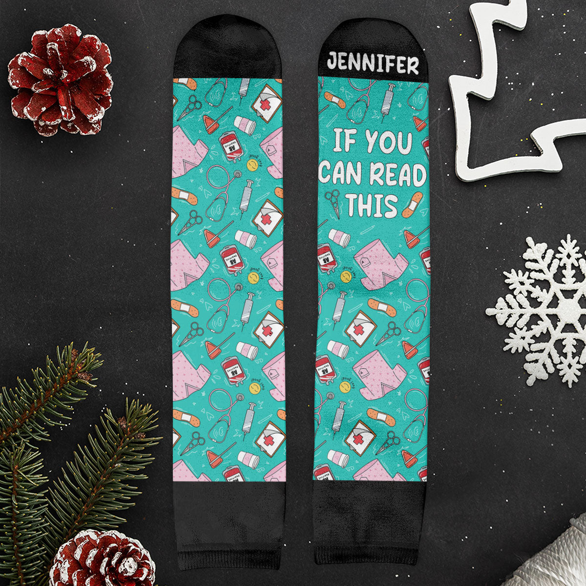 This Nurse Is Off Duty - Personalized Crew Socks