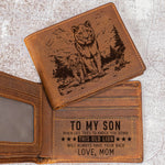 This Old Lion Will Always Have Your Back - For Son, Grandson - Personalized Leather Wallet