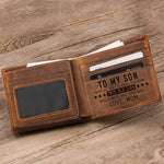 This Old Lion Will Always Have Your Back - For Son, Grandson - Personalized Leather Wallet
