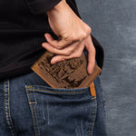 This Old Lion Will Always Have Your Back - For Son, Grandson - Personalized Leather Wallet