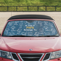 This Papa Belongs To - Personalized Car Sun Shade