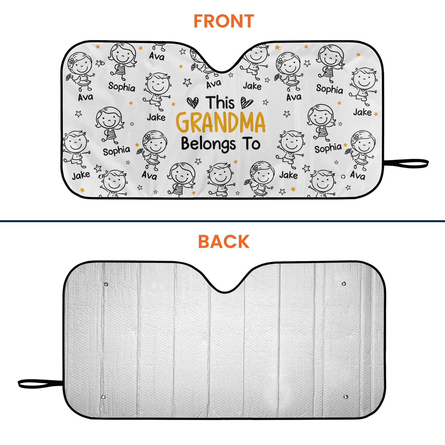This Papa Belongs To - Personalized Car Sun Shade