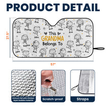 This Papa Belongs To - Personalized Car Sun Shade