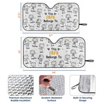 This Papa Belongs To - Personalized Car Sun Shade