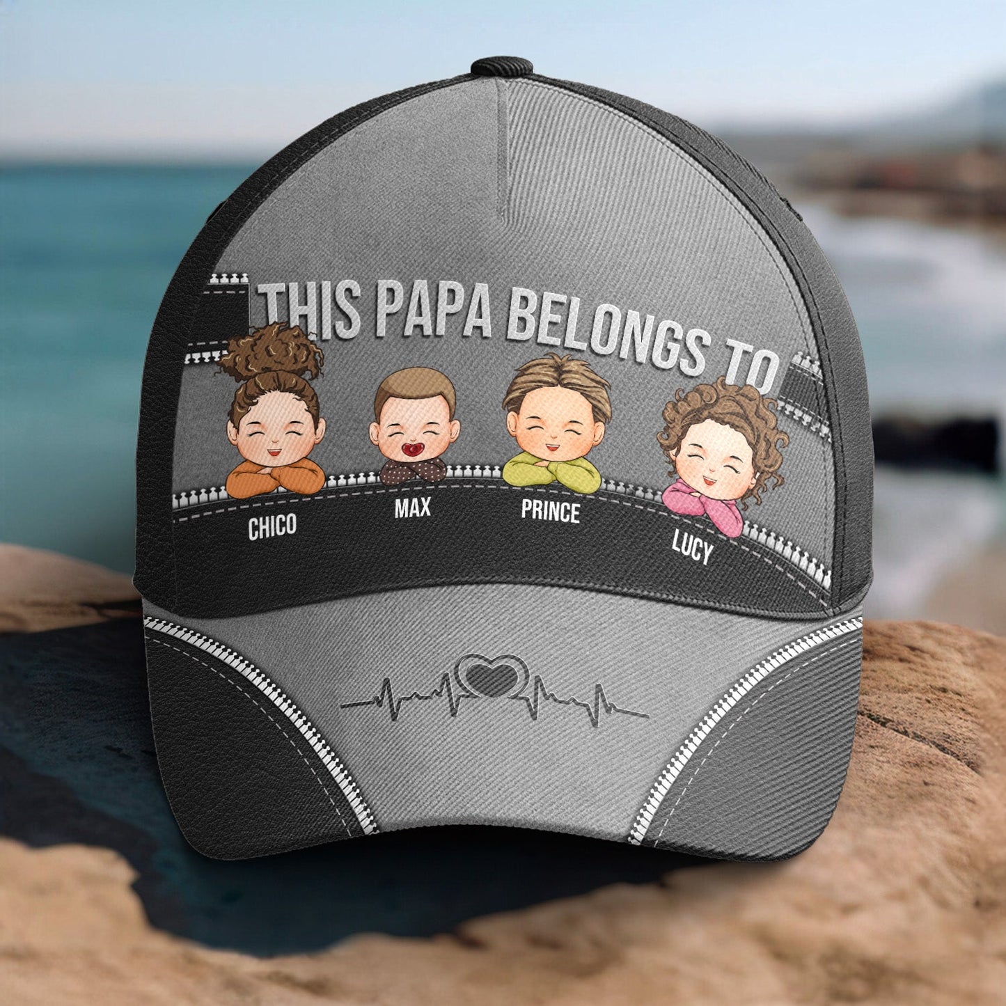 This Papa Belongs To - Personalized Classic Cap