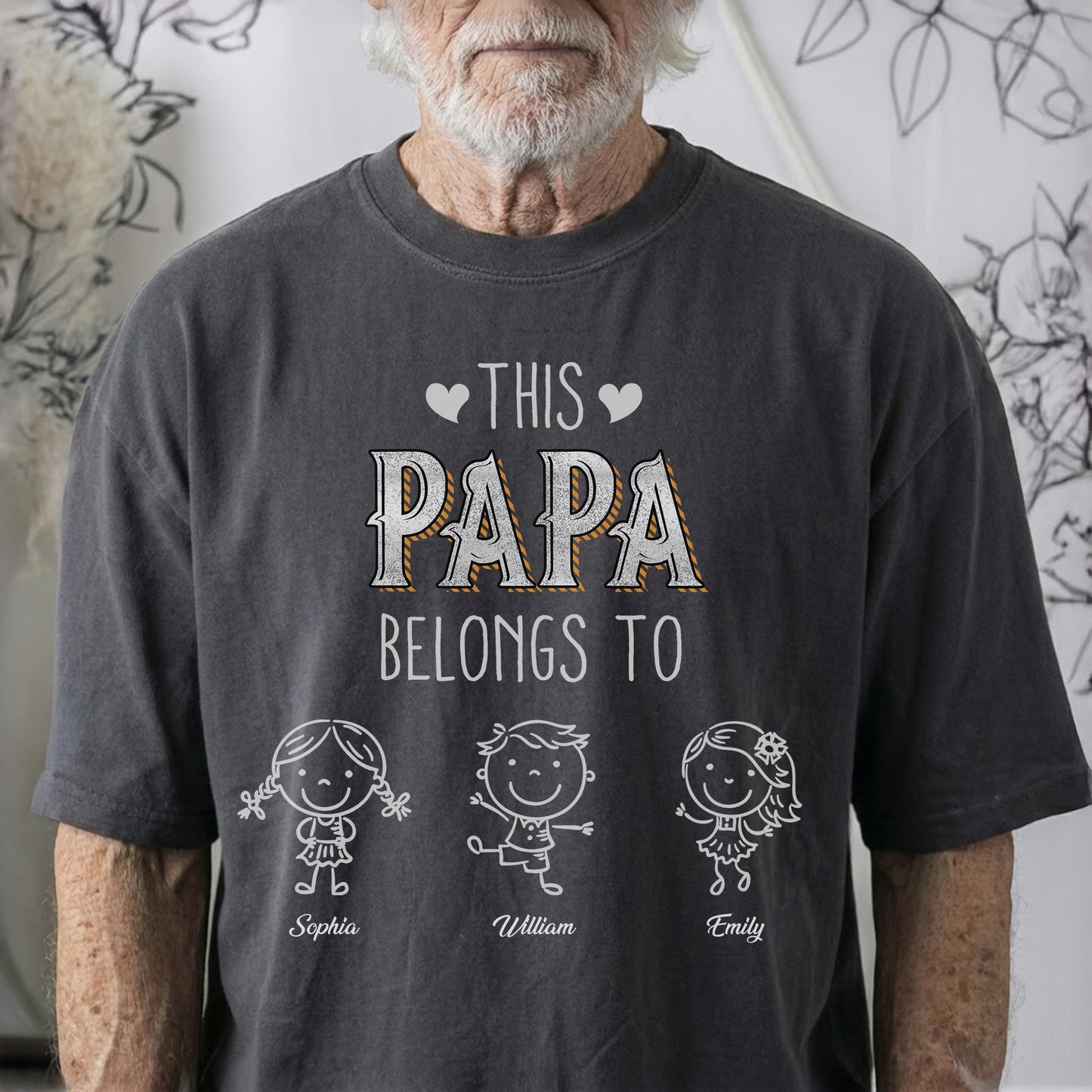 This Papa Belongs To - Personalized Comfort Tee