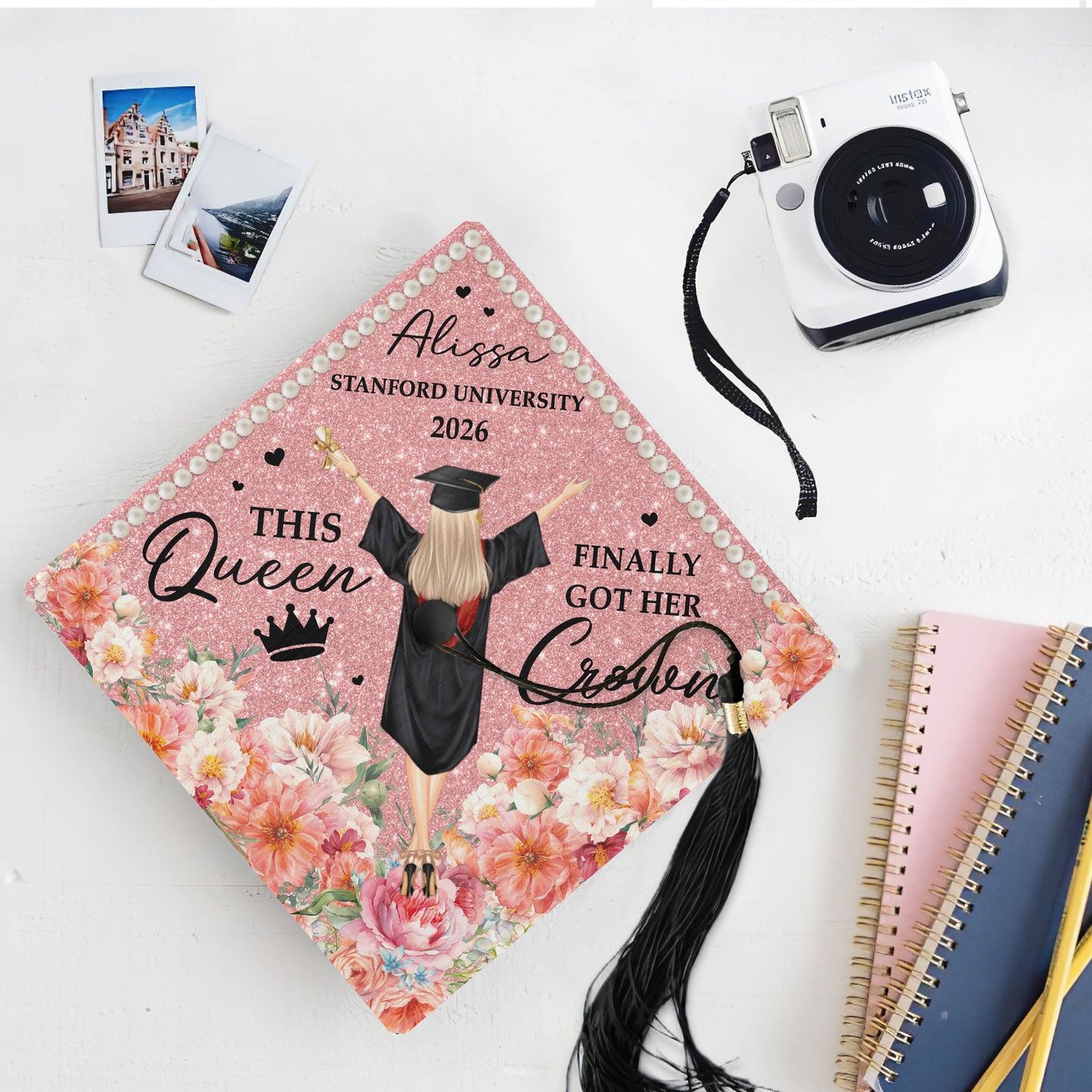 This Queen Finally Got Her Crown - Personalized Graduation Cap Topper