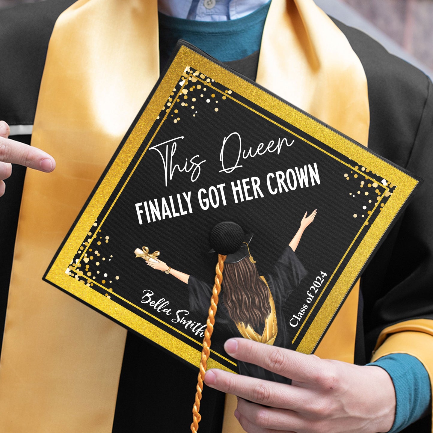 This Queen Finally Got Her Crown - Personalized Cap Topper