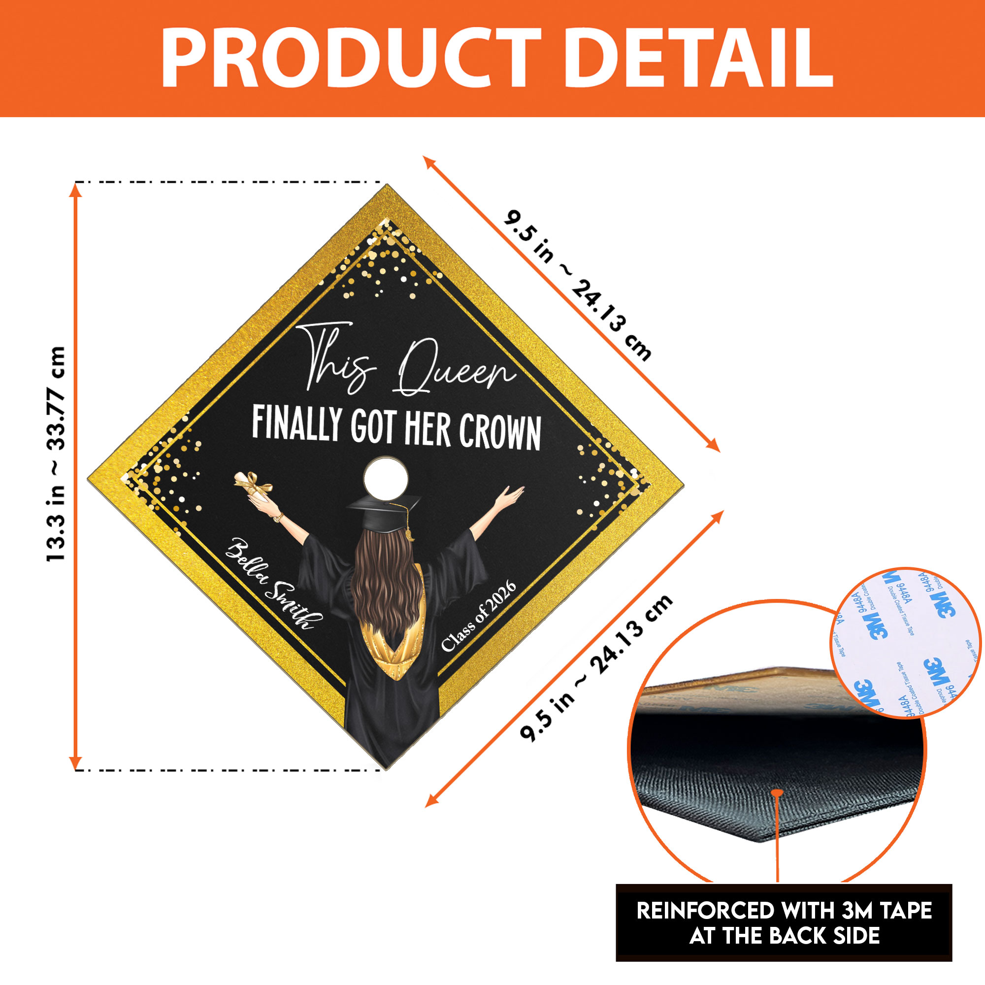This Queen Finally Got Her Crown - Personalized Graduation Cap Topper