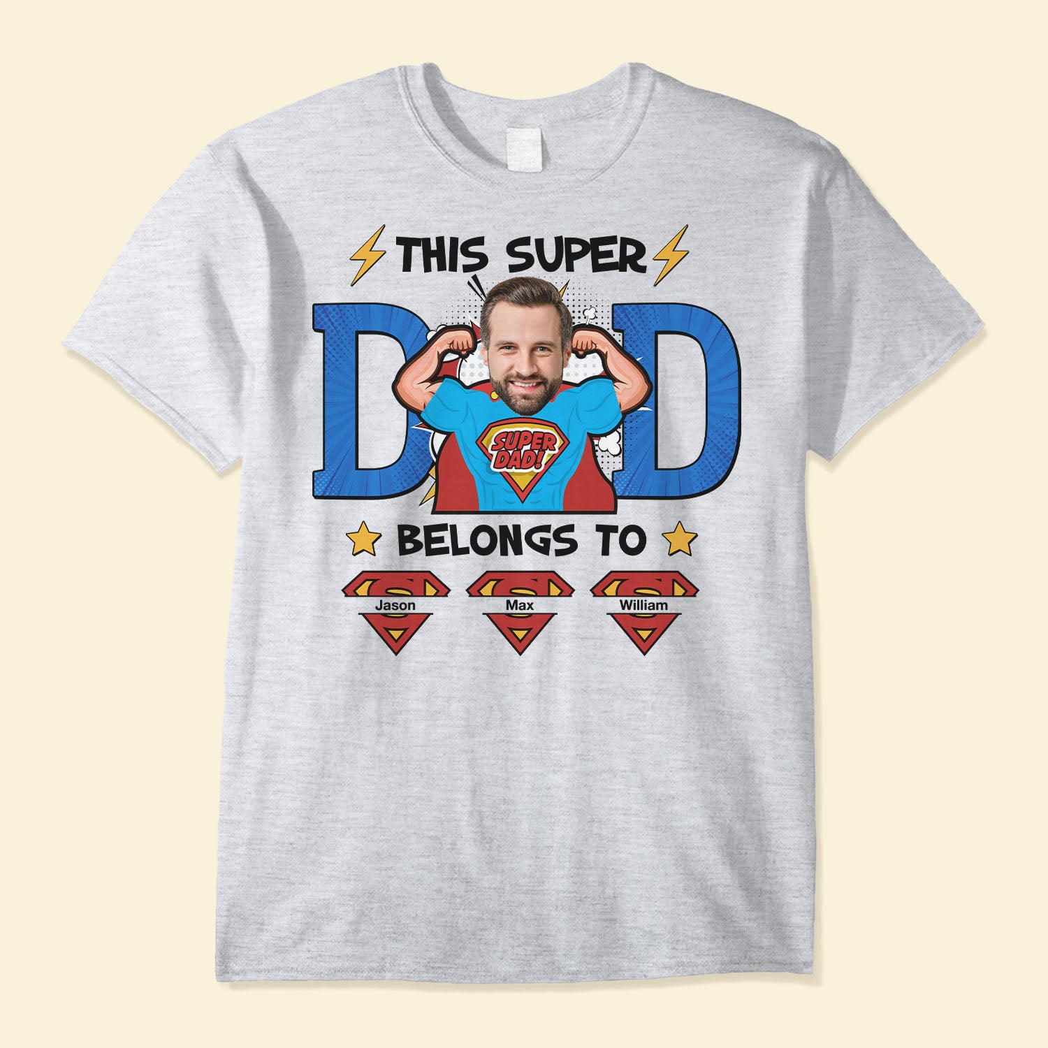 asiatisk overraskelse Subjektiv Photo Inserted) This Super Dad Belongs To - Personalized Shirt - Macorner