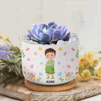This Tree Grown By Me Gift For Kids - Personalized Ceramic Plant Pot