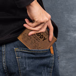 This Wallet Belongs To The Best Daddy, Papa - Personalized Leather Wallet