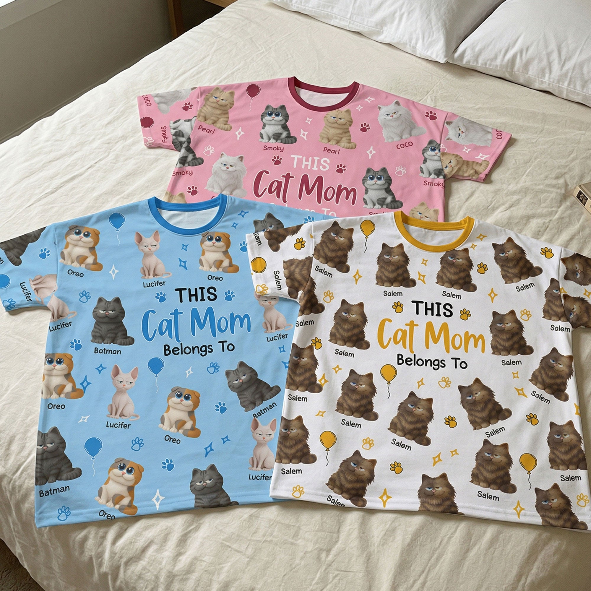 This-Cat-Mom-Belongs-To-Personalized-Sleep--Tee 3