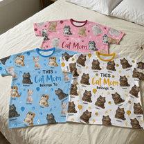 This-Cat-Mom-Belongs-To-Personalized-Sleep--Tee 3