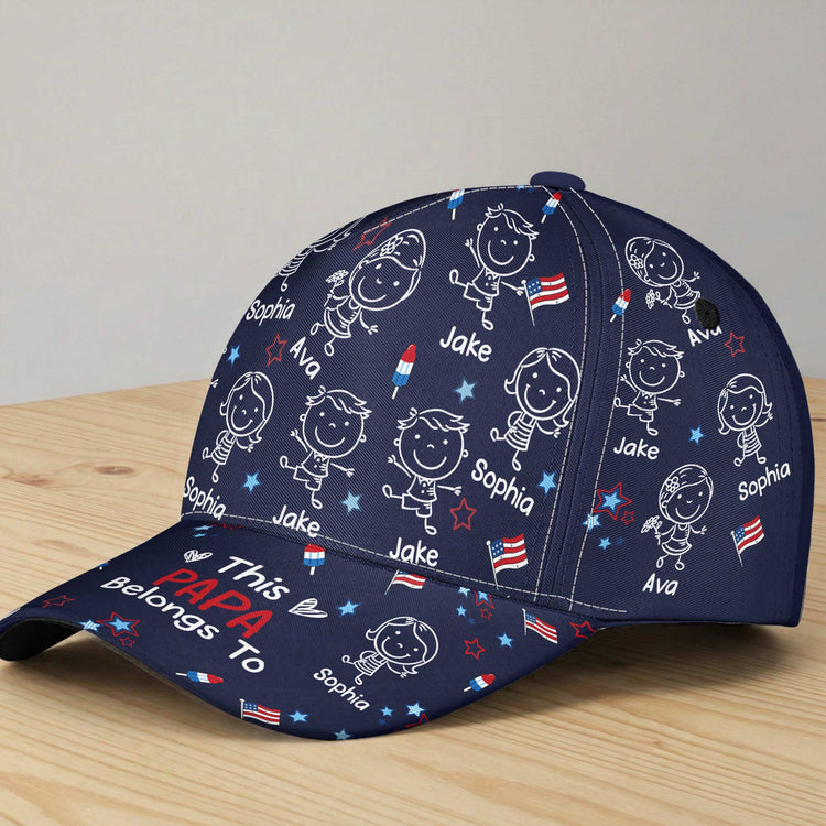 This-Daddy-Belongs-To-Independence-Doodle-Style-Personalized-Cap-2