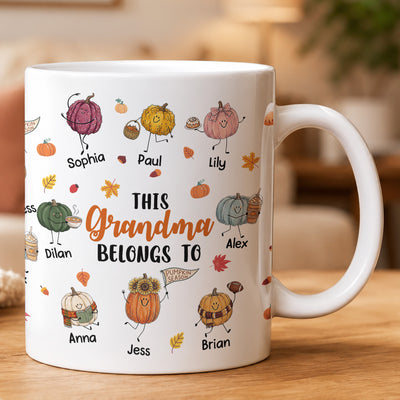 This Grandma Belongs To Autumn Vibes - Personalized Mug