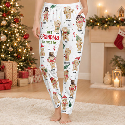 This Grandma, Mom Belongs To, Gingerbread Kids - Personalized Lounge Pants, Sweatpants
