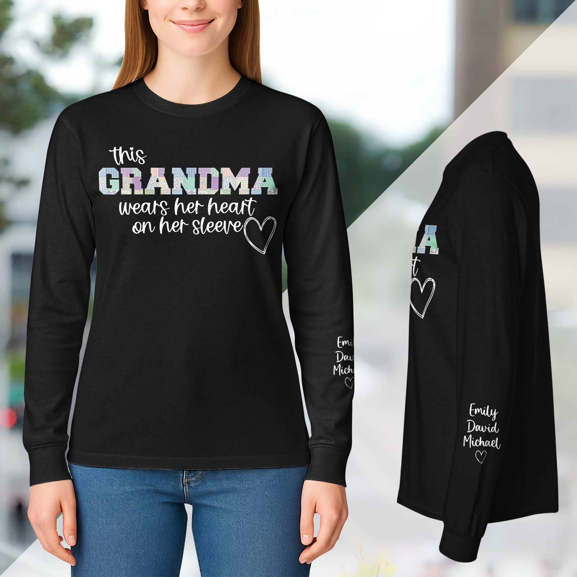 This-Grandma-Wears-Her-Heart-On-Her-Sleeve-Patchwork-Custom-Shirt-7