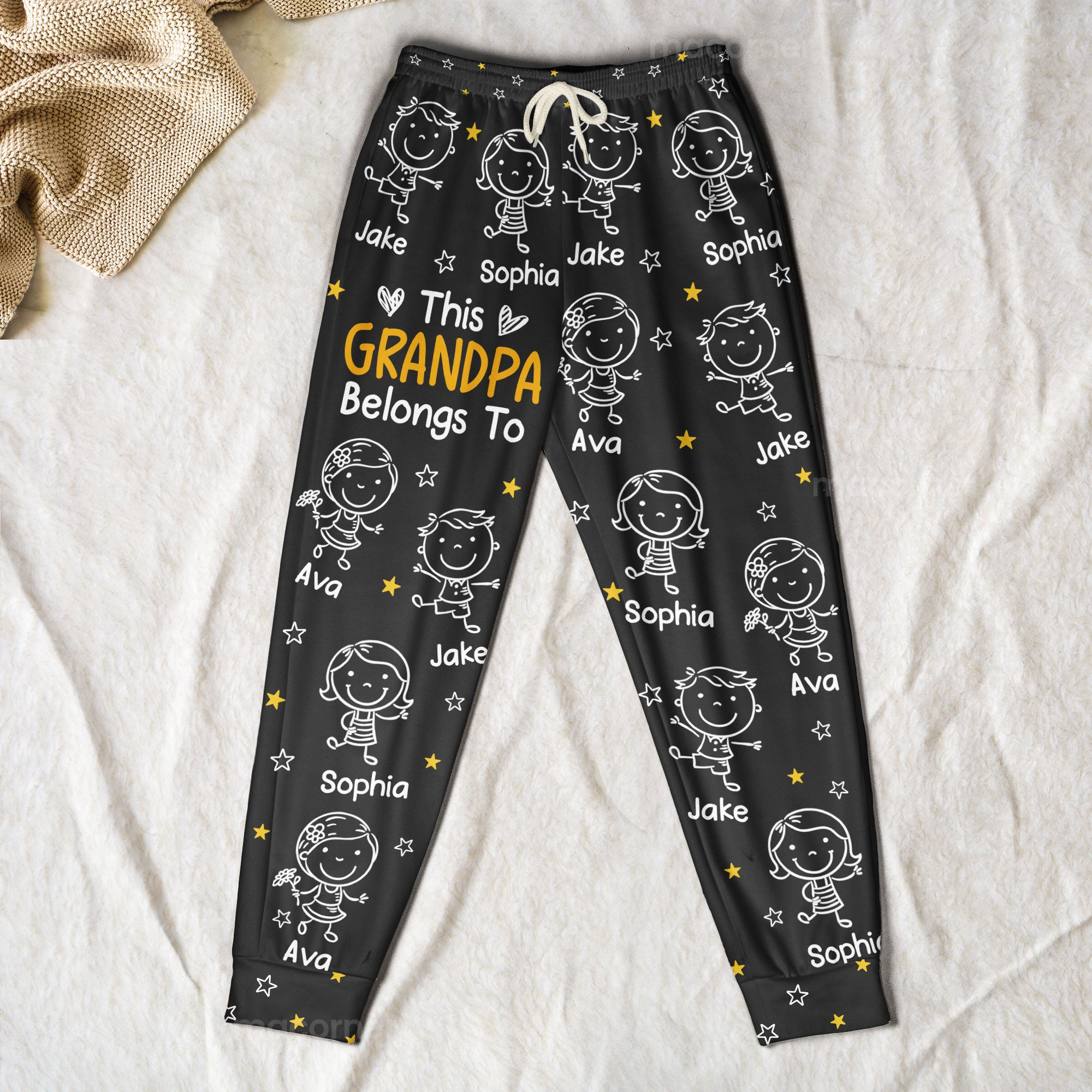 This-Grandpa-Belongs-To-Doodle-Personalized-Sweatpants,-Lounge-Pants-With-Pockets-2