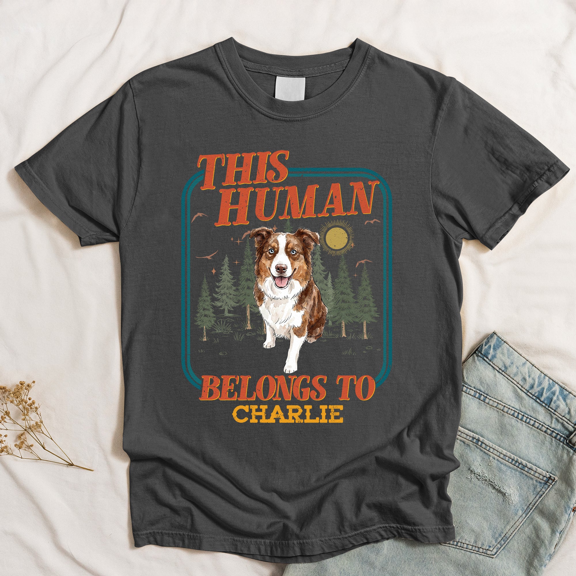 This-Human-Belongs-To-Custom-Pet-Portrait-Watercolor-Personalized-Shirt-4