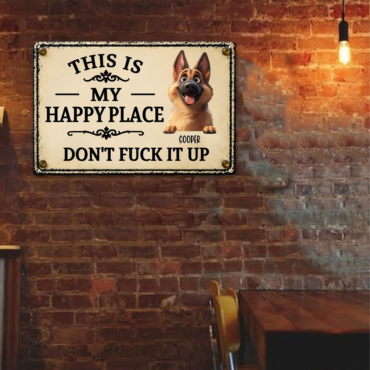 This-Is My Happy Place Don'T Mess It Up - Personalized Metal Sign 5