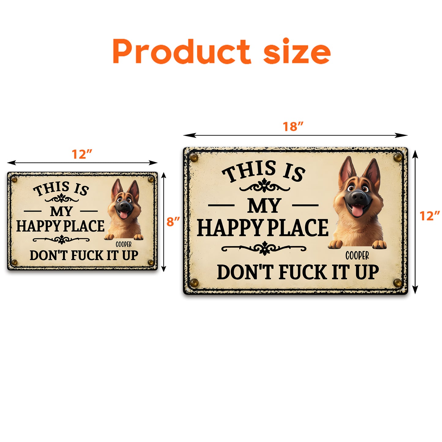 This-Is My Happy Place Don'T Mess It Up - Personalized Metal Sign 6