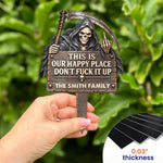 This Is My Happy Place Don't Fck It Up - Halloween Funny Decors - Personalized Garden Stake