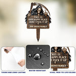 This Is My Happy Place Don't Fck It Up - Halloween Funny Decors - Personalized Garden Stake
