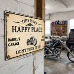 This-Is-My-Happy-Place-Garage-Sign,-Gift-For-Men-For-Him-Personalized-Metal-Sign-(3) 1