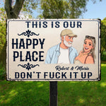This-Is-Our-Happy-Place-Custom-Couple-Photo-Cartoon-Art-Personalized-Metal-Sign-2