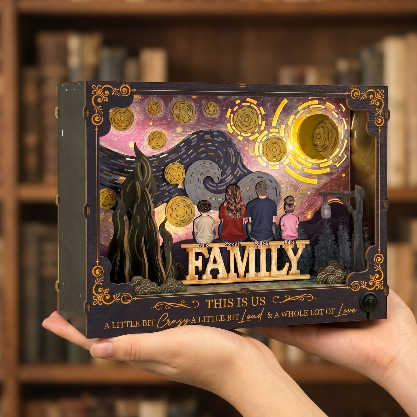 This-Is-Us-A-Little-Bit-Crazy-A-Little-Bit-Loud-&-A-Whole-Lot-Of-Love-Personalized-DIY-Book-Nook-Kit-1