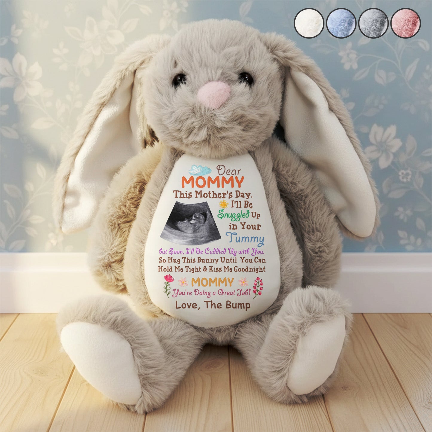 This-Mother'S-Day-I'Ll-Be-Snuggled-Up-In-Your-Tummy--Personalized-Bunny-Plush-2