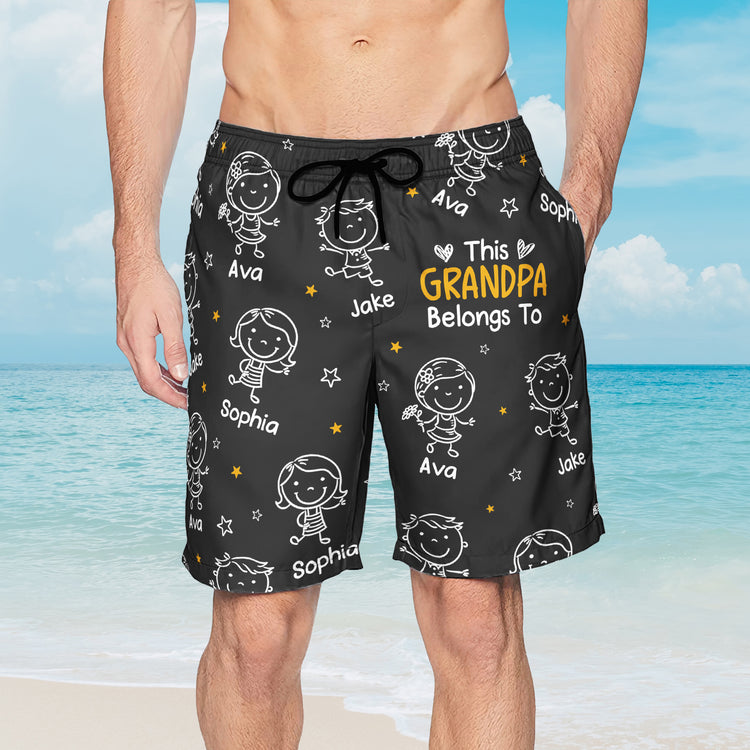 This-Papa-Belongs-To-Doodle-Style-Personalized-Shorts-1