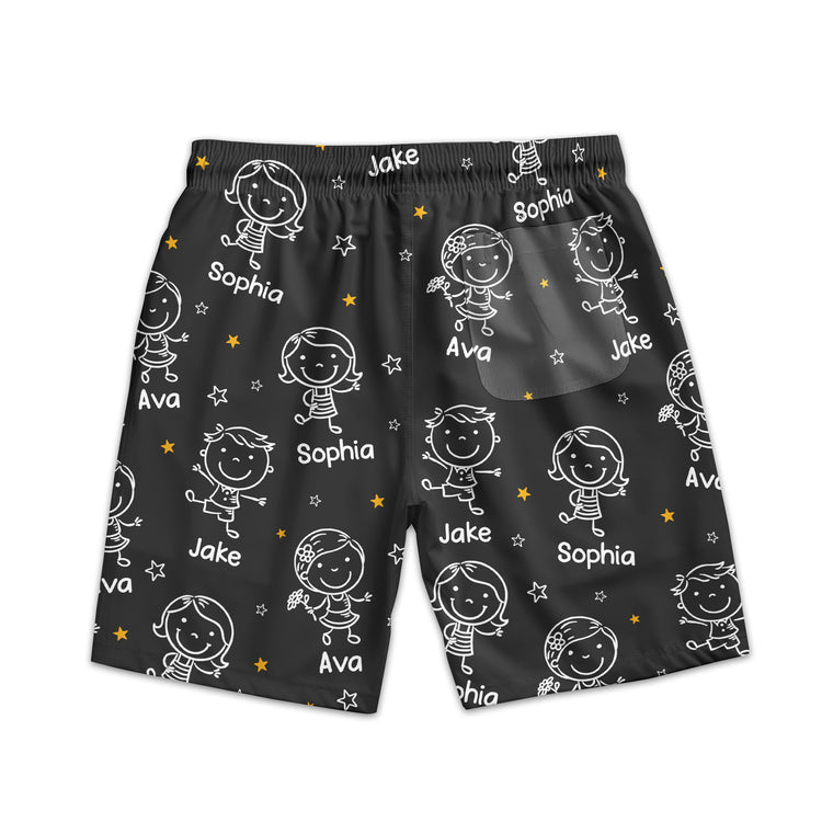 This-Papa-Belongs-To-Doodle-Style-Personalized-Shorts-4