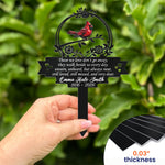 Those We Love Don't Go Away Grave Marker Remembrance Gift - Personalized Garden Stake