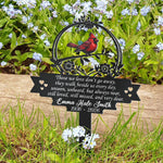 Those We Love Don't Go Away Grave Marker Remembrance Gift - Personalized Garden Stake