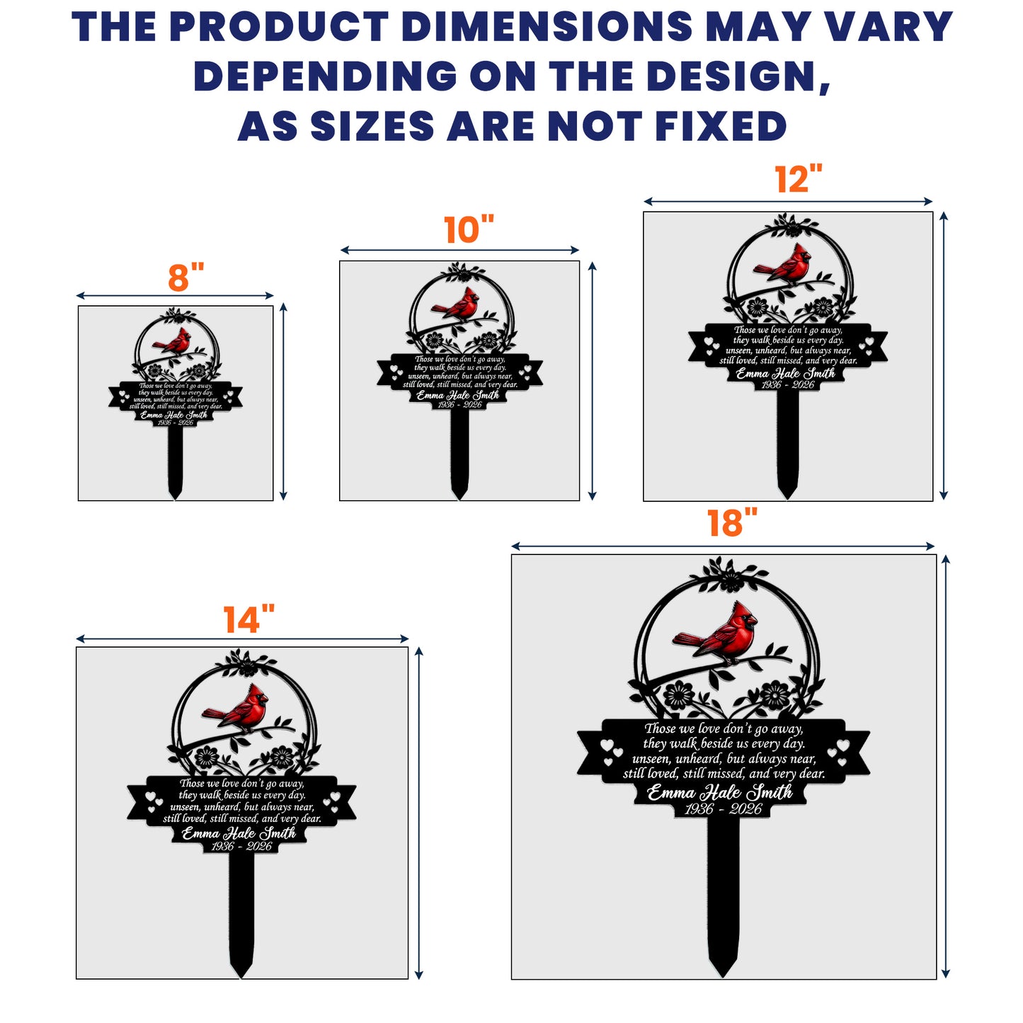 Those We Love Don't Go Away Grave Marker Remembrance Gift - Personalized Garden Stake