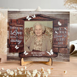 Those We Love Don't Go Away - Personalized Wooden Photo Plaque
