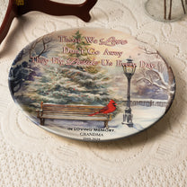 Those We Love Don't Go Away They Fly Beside Us Every Day - Personalized Ceramic Plate