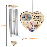 Those We Love Don't Go Away They Fly - Personalized Photo Wind Chimes