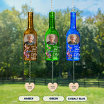 Those We Love Don't Go Away They Fly - Personalized Photo Wine Bottle Wind Chime