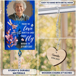 Those We Love Don't Go Away They Fly - Personalized Photo Wine Bottle Wind Chime