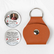 Those We Love Don't Go Away Memorial Gifts - Personalized Leather Photo Pocket Hug