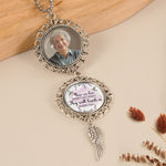 Those We Love Don't Go Away They Walk Beside Us Every Day - Personalized Photo Car Ornament